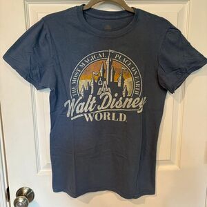 Walt Disney World Castle Tee Blue Small